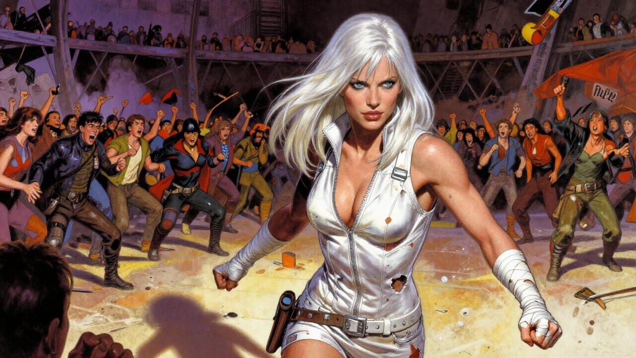 Pulp Sci-Fi Arena Battle with Emma Frost