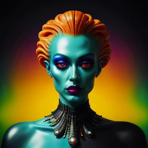 Surrealistic Glamorous Psychedelic Image in 8k