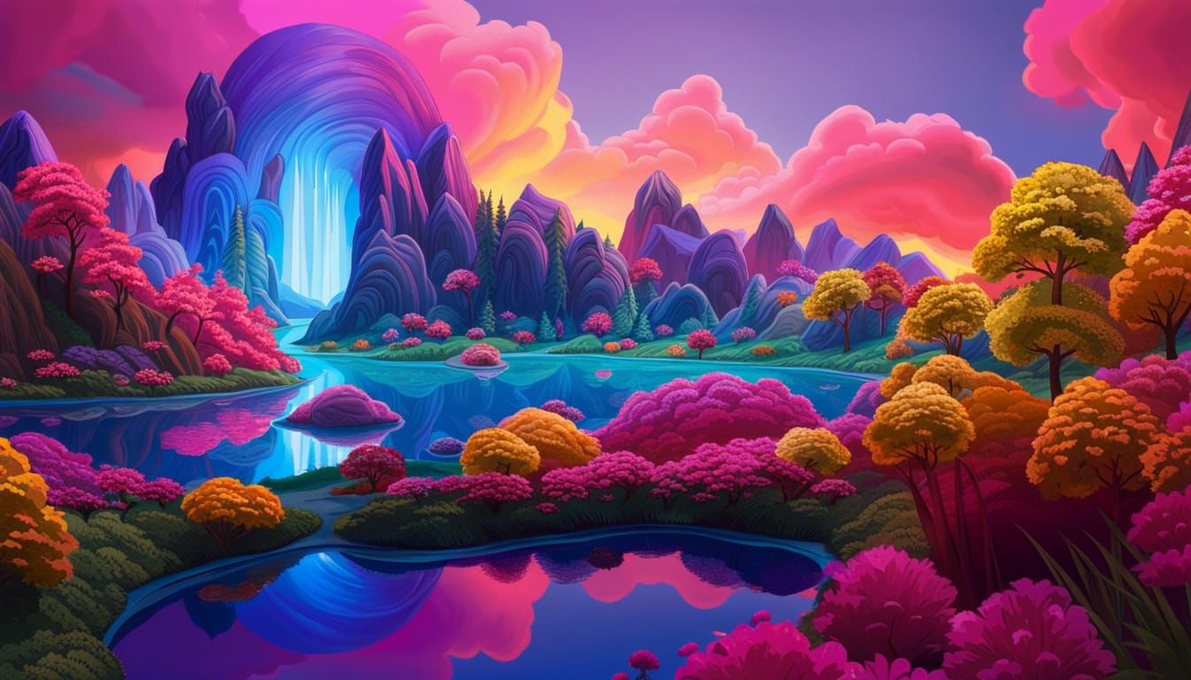 Cosmic Garden: Paper Sculptures Under Galaxy Sky