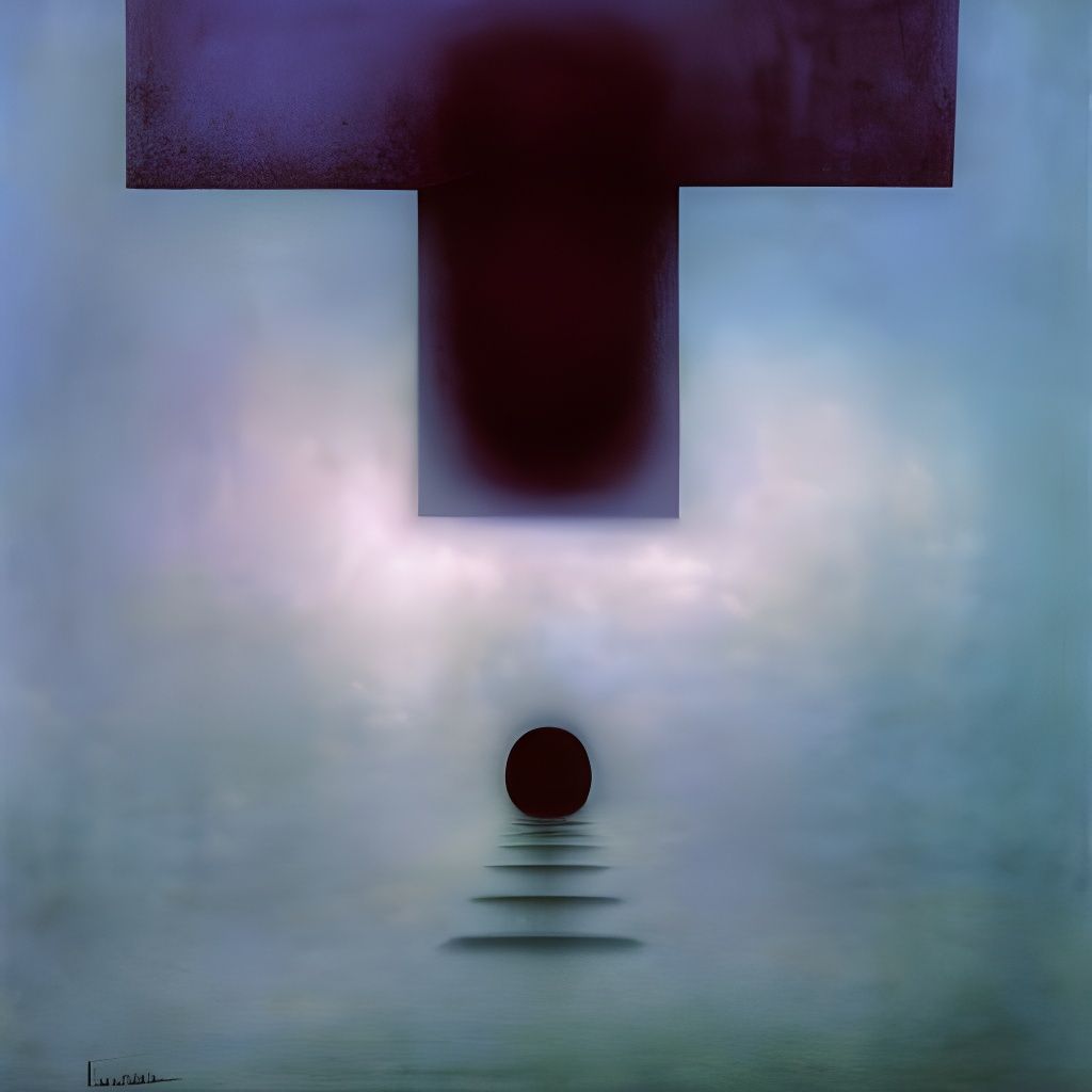 Dreamlike Landscape in Abstract Expressionist Style