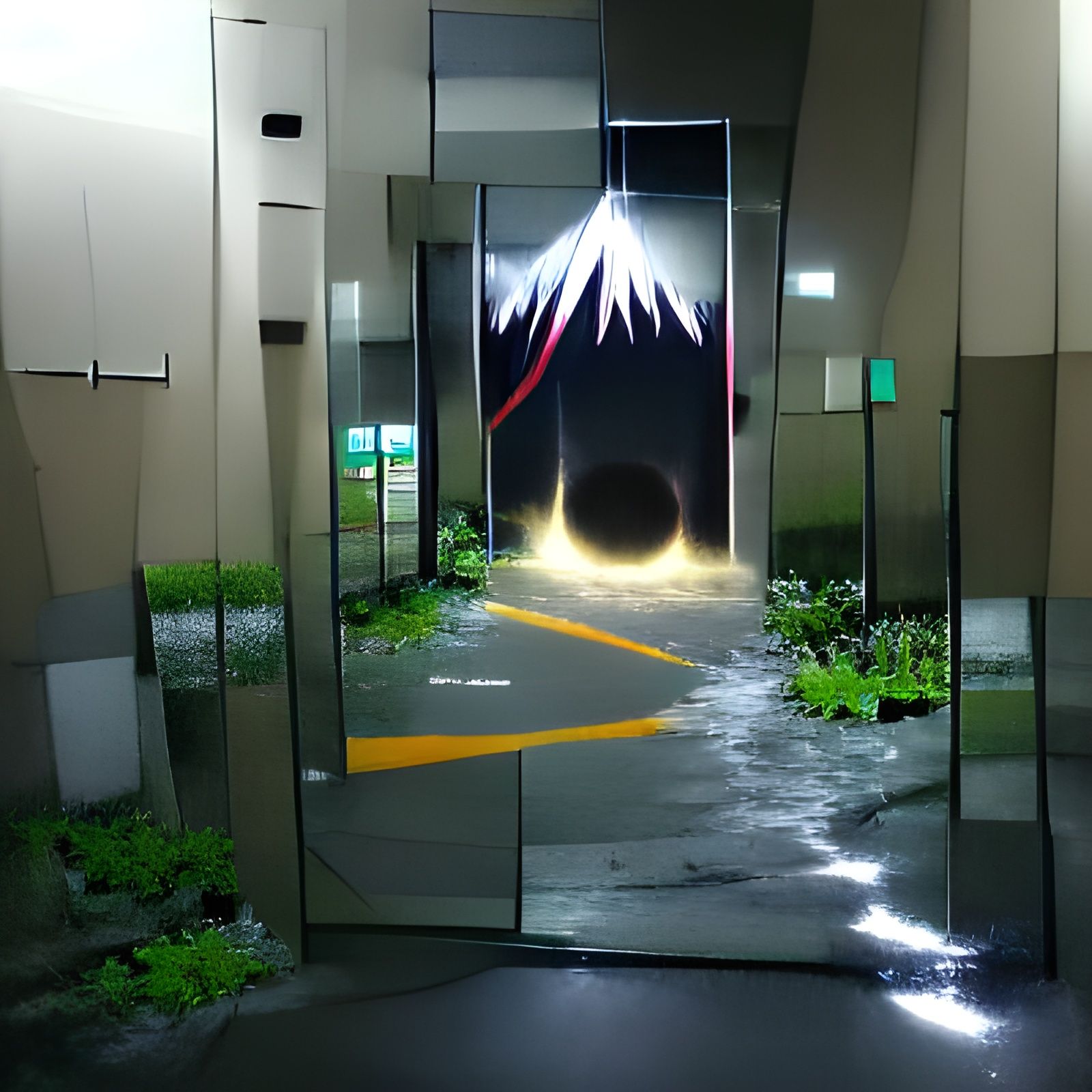 Dark Entrance Reflection: A Study in Rebirth