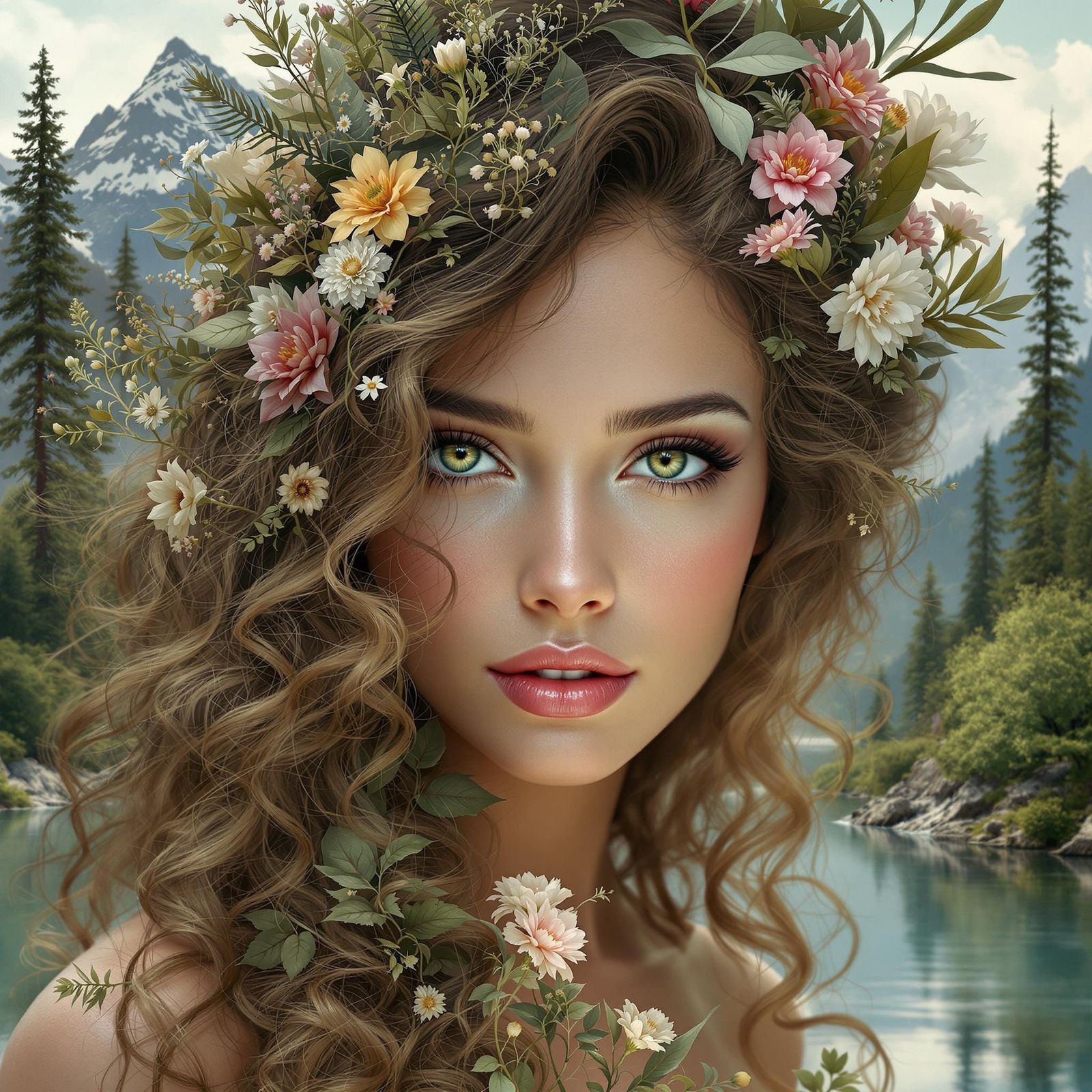 Ethereal Beauty in Cyberpunk Hyper-Realism