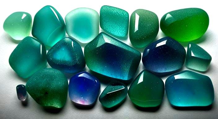 Nebula Shores with Decalcomania in Art Nouveau Style