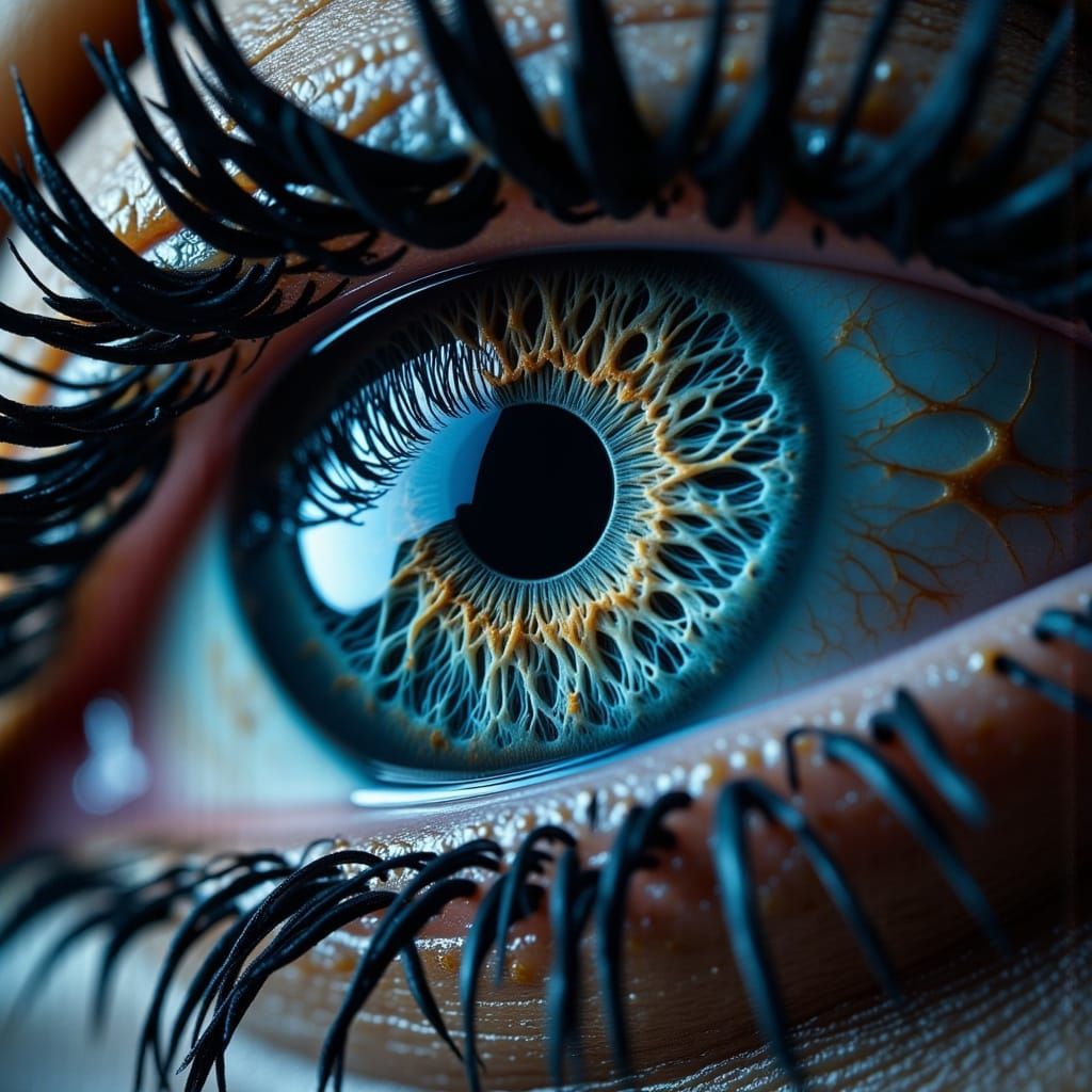 Mysterious Human Iris in Extreme Close-Up