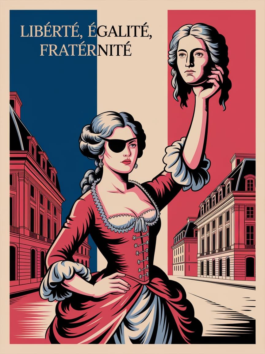 Rebellious Woman Defies Oppression in Vibrant French Revolut...