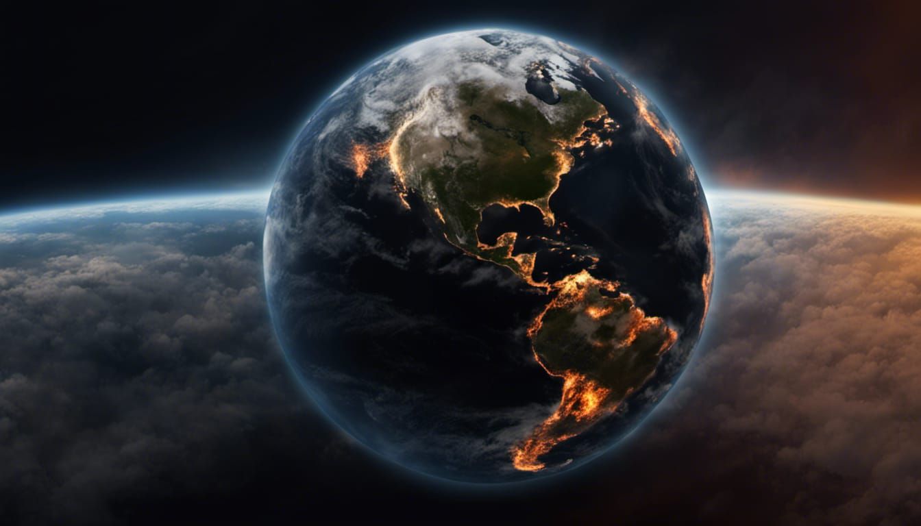Apocalyptic Earth Ablaze: A World Consumed by Fire