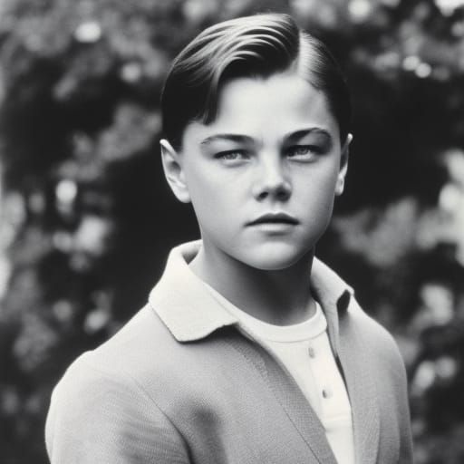 Leonardo DiCaprio as Teenager in Vintage Photo