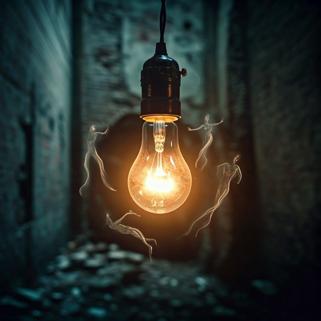 Glowing Bulb in Darkness: Cinematic Film Noir