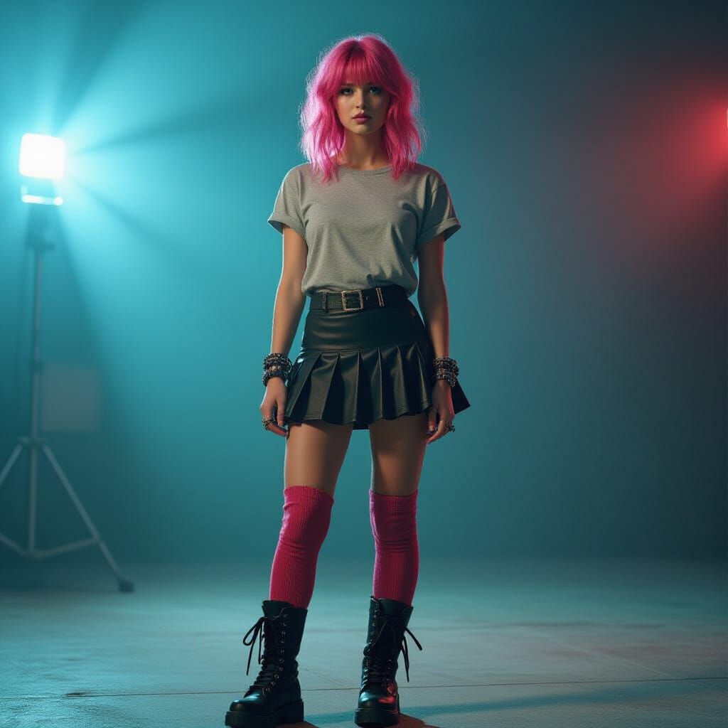 Teenage Girl in Cinematic 35mm Film Aesthetic