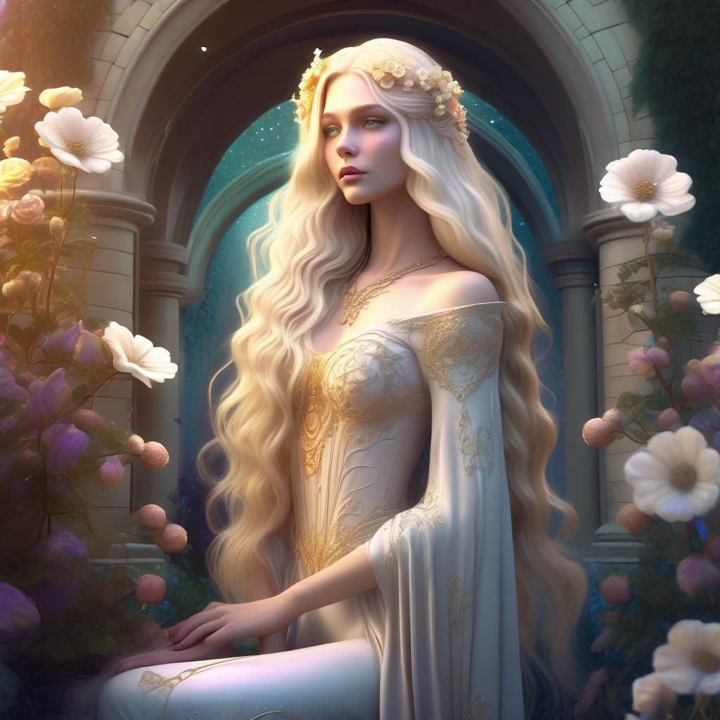 Mystical Princess Persephone in Hyperdetailed 3D Render
