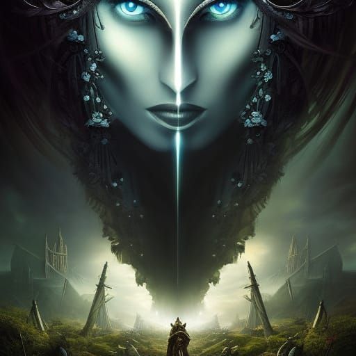 Viking Romance: Hyperdetailed Chalk Art Portrait