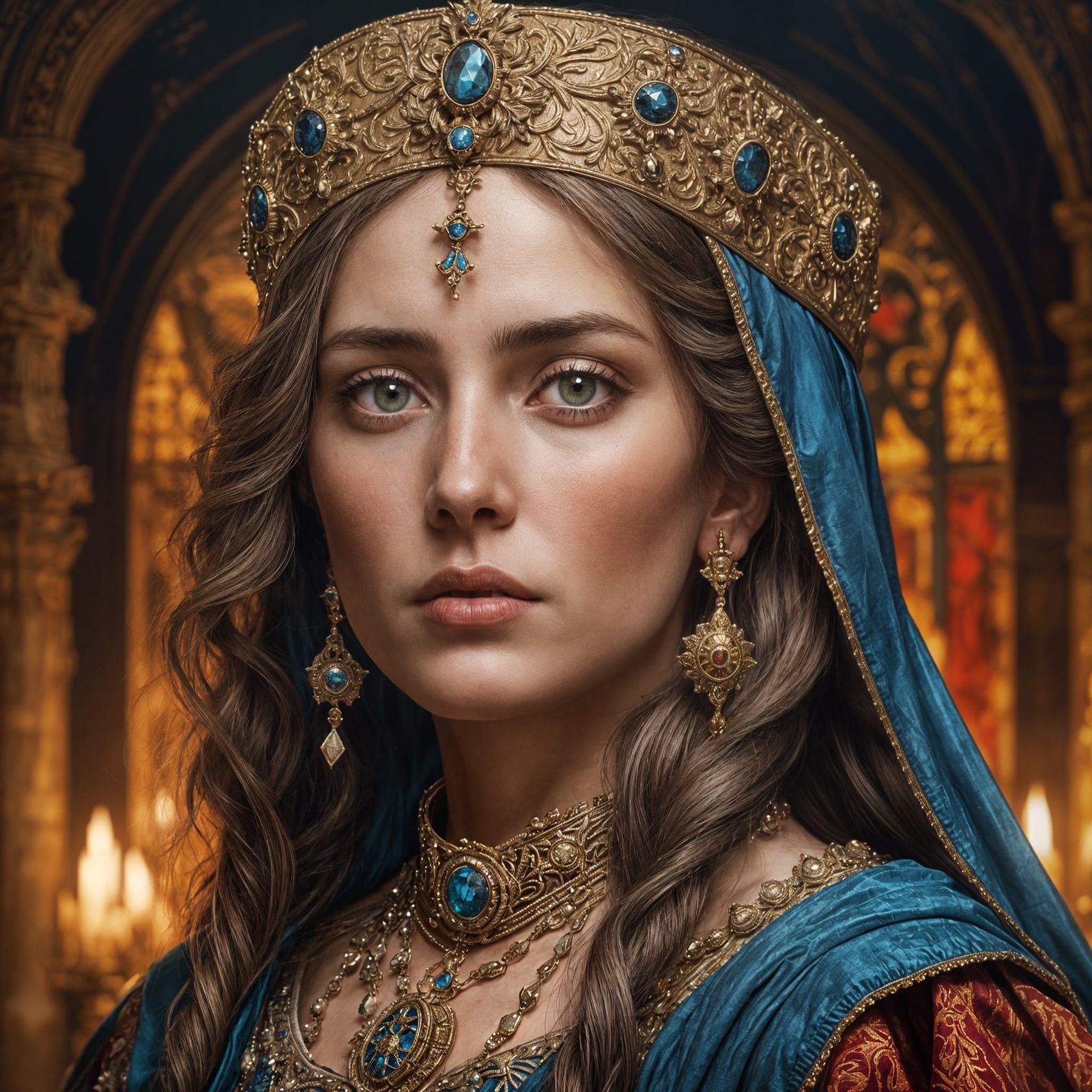 Historic Queens of Spain Concept Art, 8K Portrait