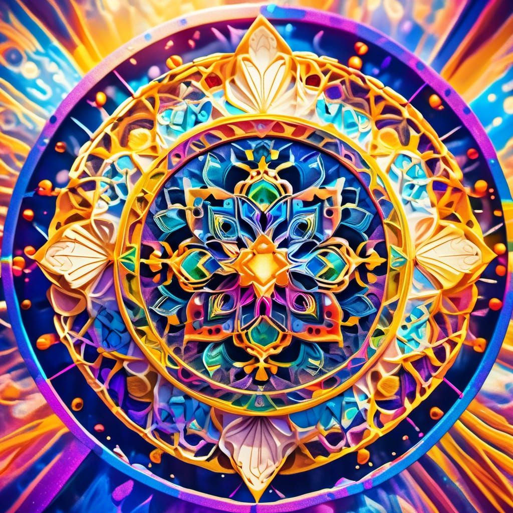 Psychedelic Mandala of Love and Creative Energy