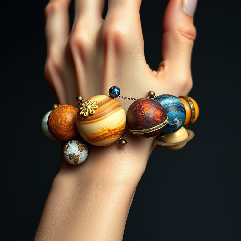Cosmic Beads Hand Bracelet