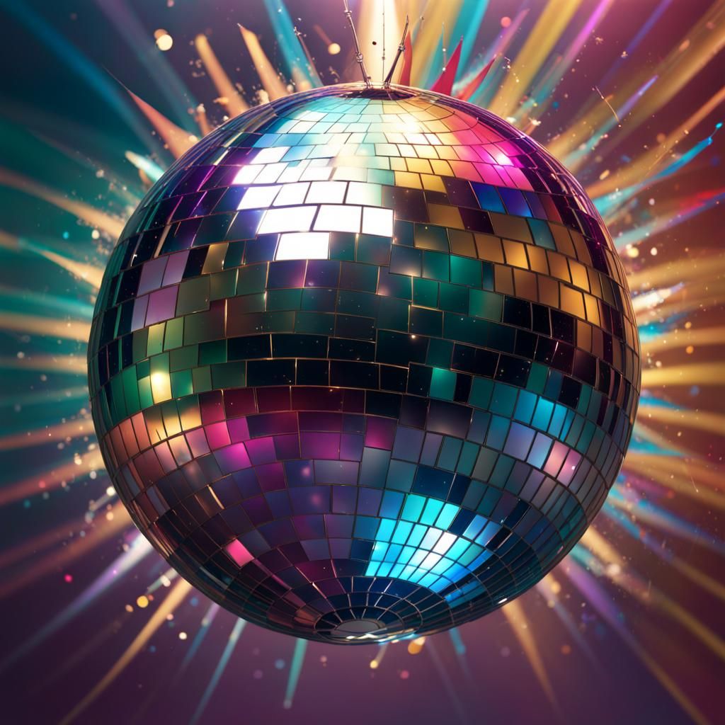 Happy dance disco ball sparkles