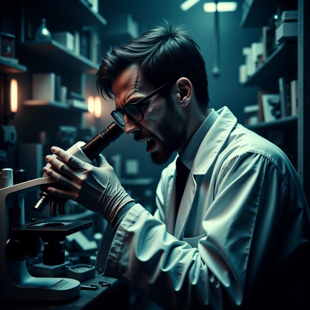 Scientist's Alarming Virus Discovery in Giger-Beksiński Styl...