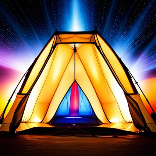 Party Tent with Subwoofer and DJ Lights