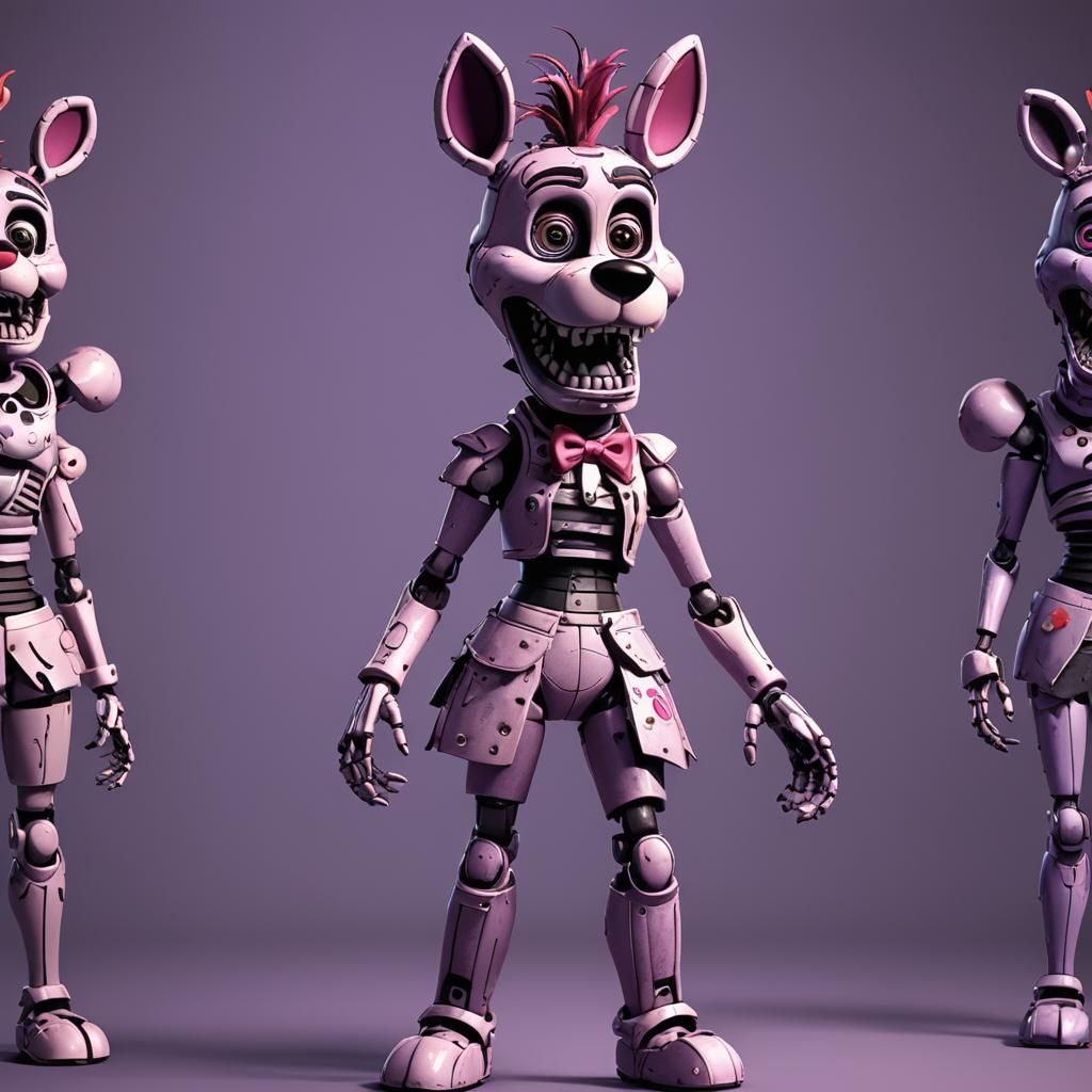 Glamrock Roxane Animatronic in 3D Digital Art