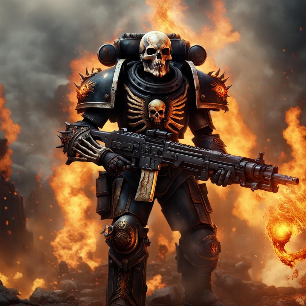 Legion of the Damned Marine in Flames