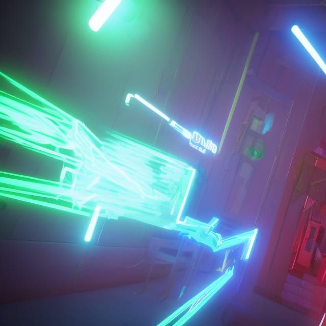 Rapper in Neon Dreamscape, Digital Art