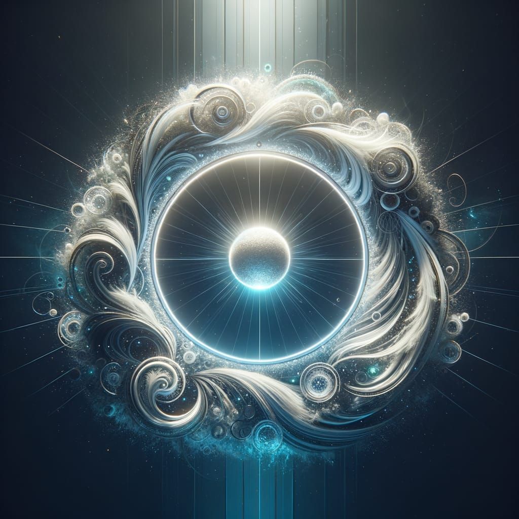 Mystical Glowing Portal in Cosmic Style