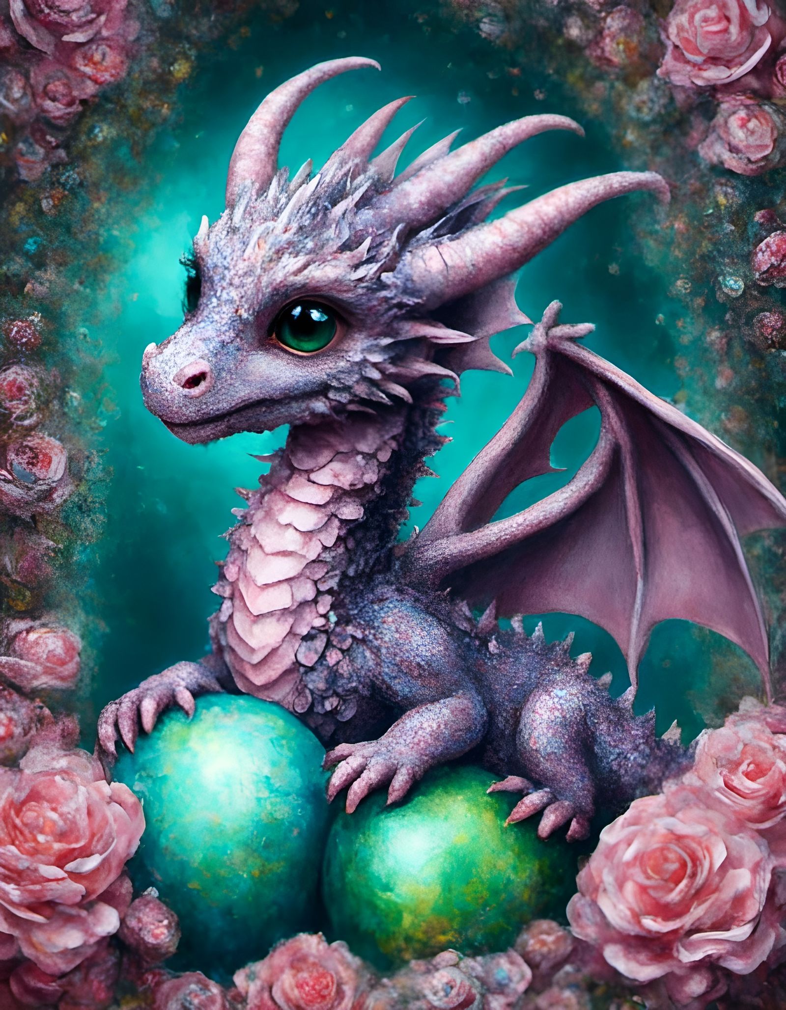 Four Adorable Dragon Hatchlings Generated by AI