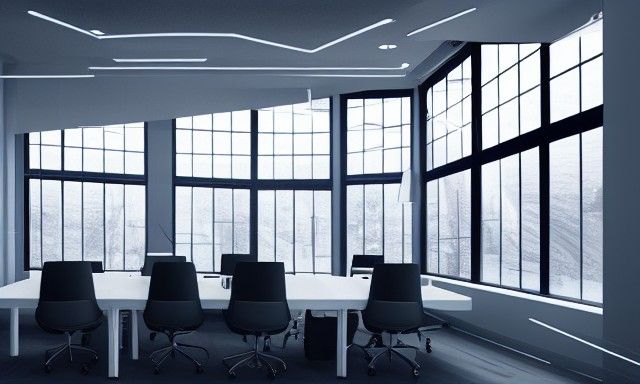 Dynamic Lighting in Modern Office Space