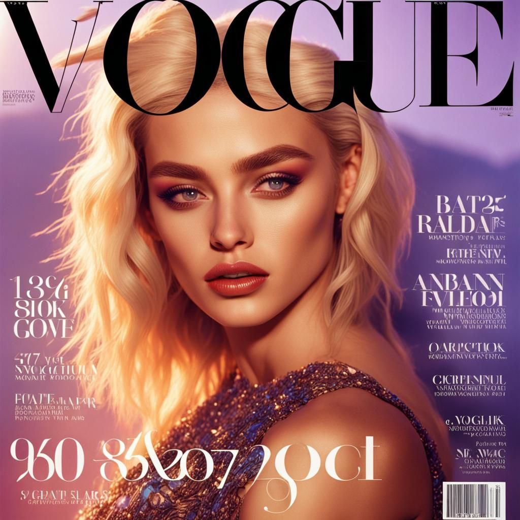 Popstar on Vogue Cover in Photorealistic Style