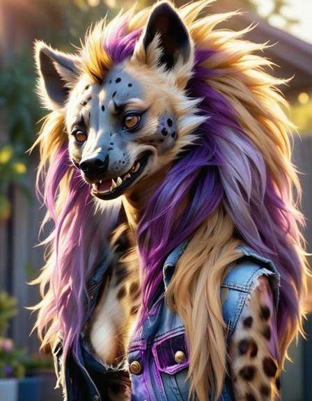 Gorgeous She-Hyena Girl Pleading in Backyard