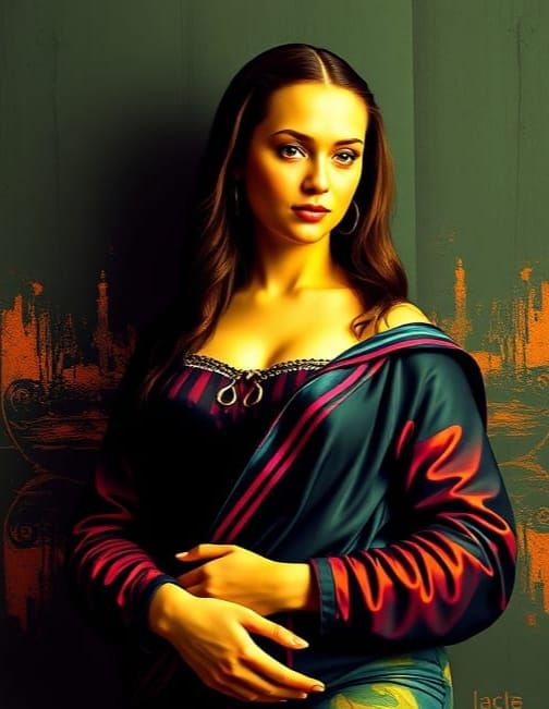 Mona Lisa in Leggings: Pop Art Screen Print