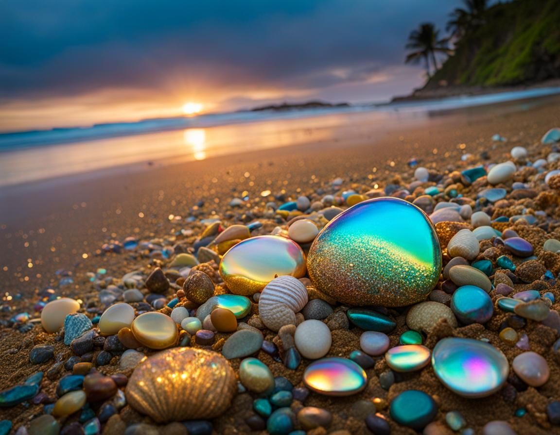 Iridescent Treasures Washed Ashore