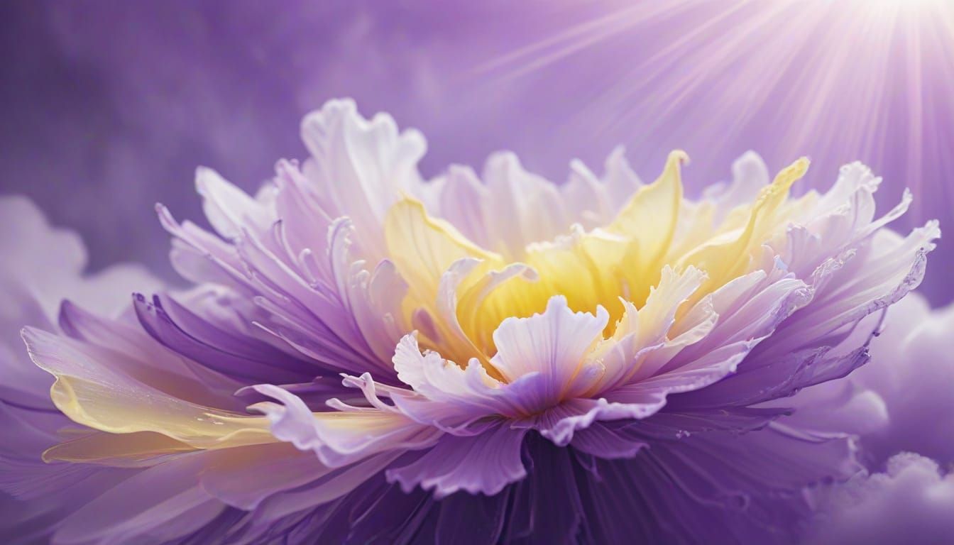 Abstract Lemon Chiffon and Purple Invitation Background