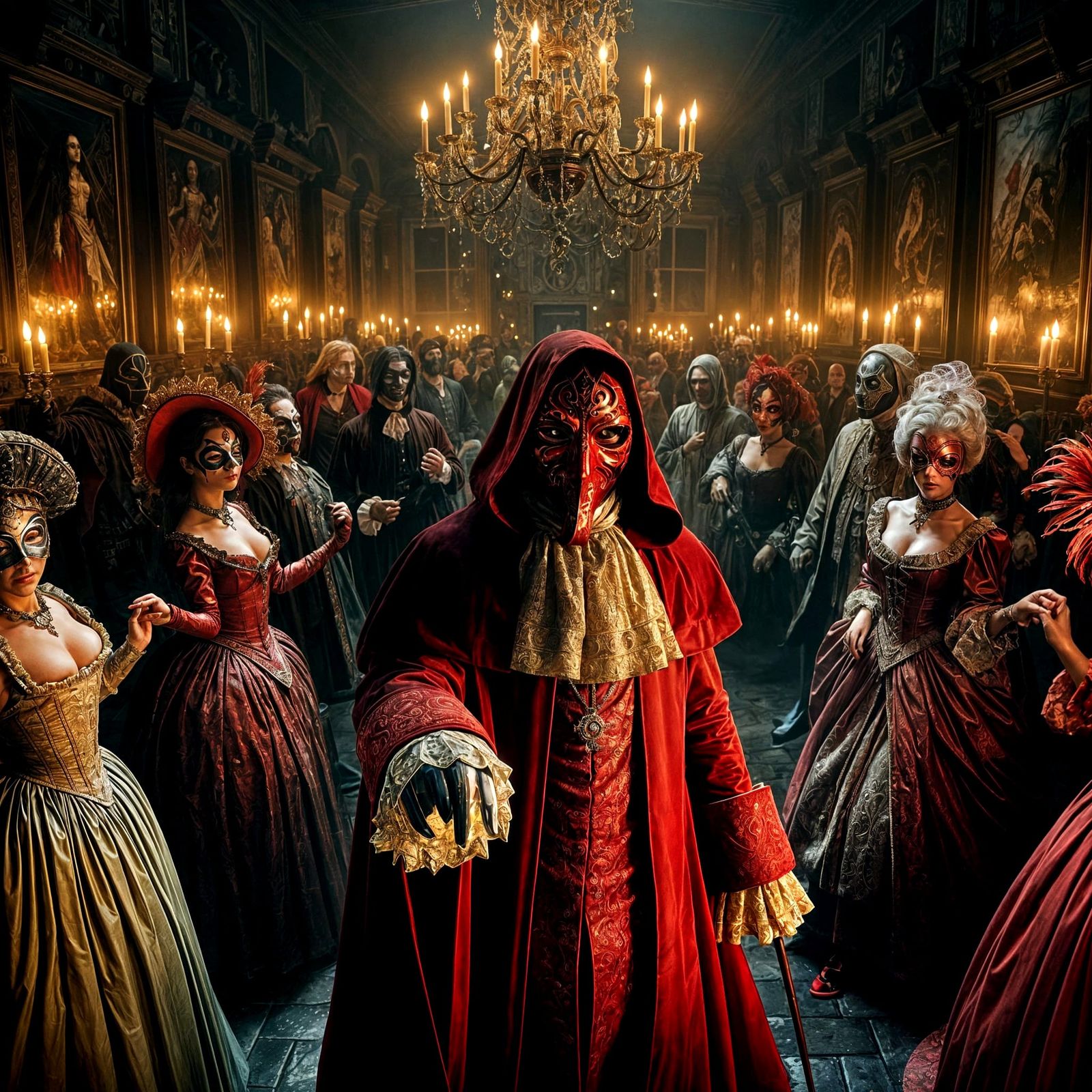 Elegant Masquerade in 17th Century London