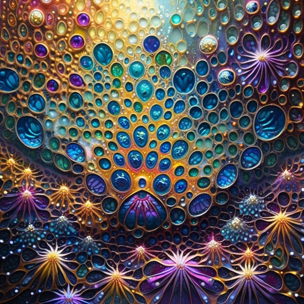 Ethereal Desert Flowers in Alcohol Ink and Oil