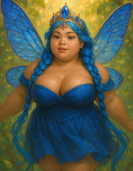 Enchanting Fairy with Iridescent Wings in Sunlight