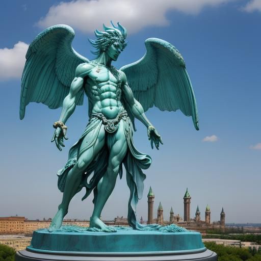 Bernini-Style Sculpture of a Whimsical Nephilim