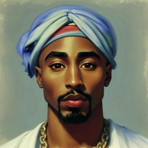 Tupac in Impressionist Style