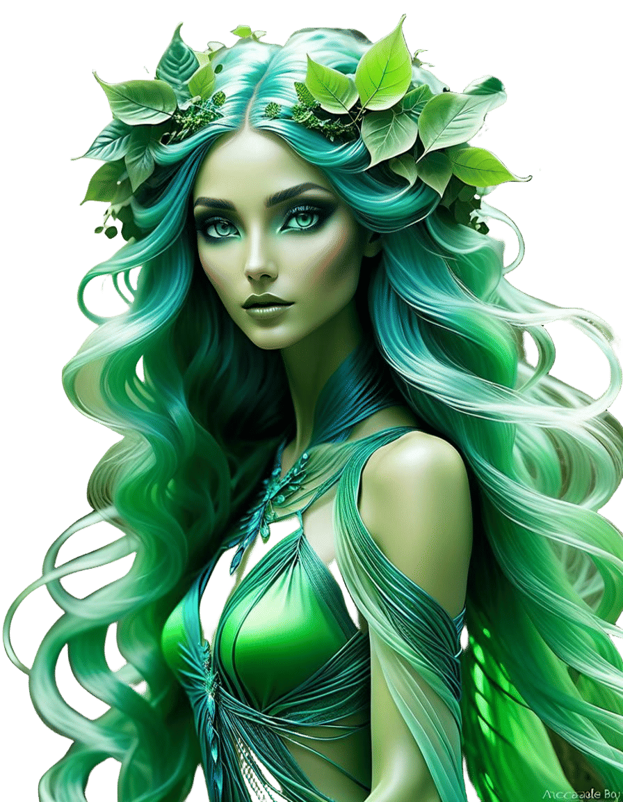 Graceful Dryad in D&D Style with Translucent Form