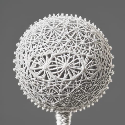 Intricate Bobbin Lace Sphere in Sharp Focus
