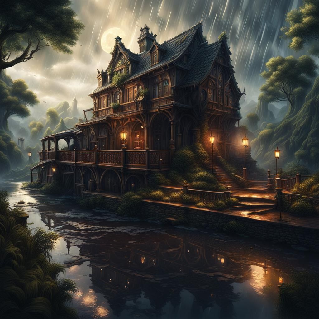 Fantastical Digital Painting in Deep Color, 8K