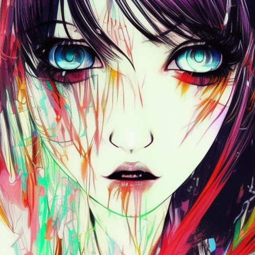 Anime Style Portrait of a Japanese Woman