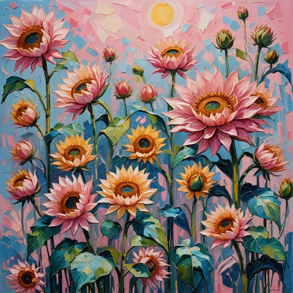 Neo-Impressionist Flowers and Religious Art