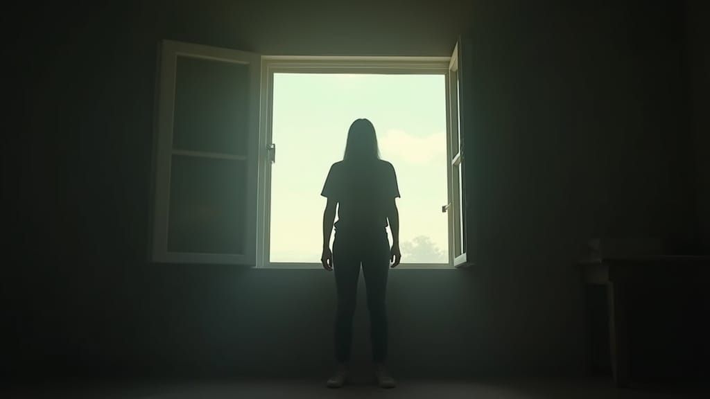 Silhouette in Light: Moody Cinematic Interior