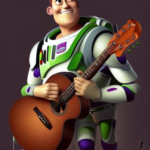 Buzz lightyear playing guitar