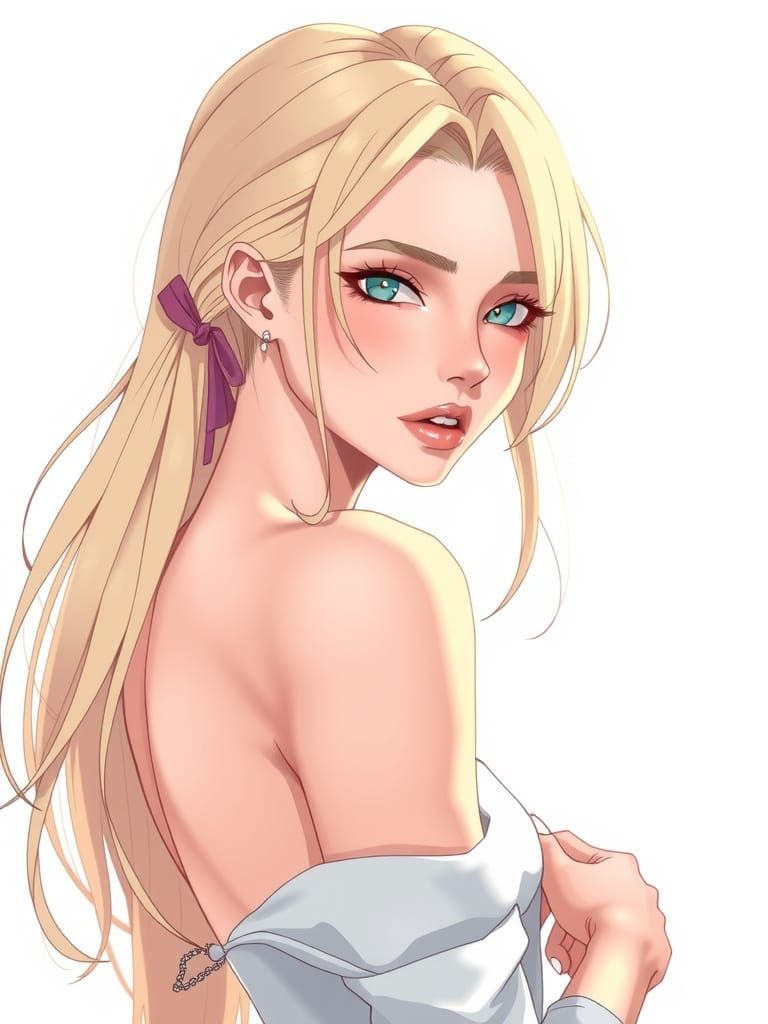 Anime Style Androgynous Figure in Pastel Colors