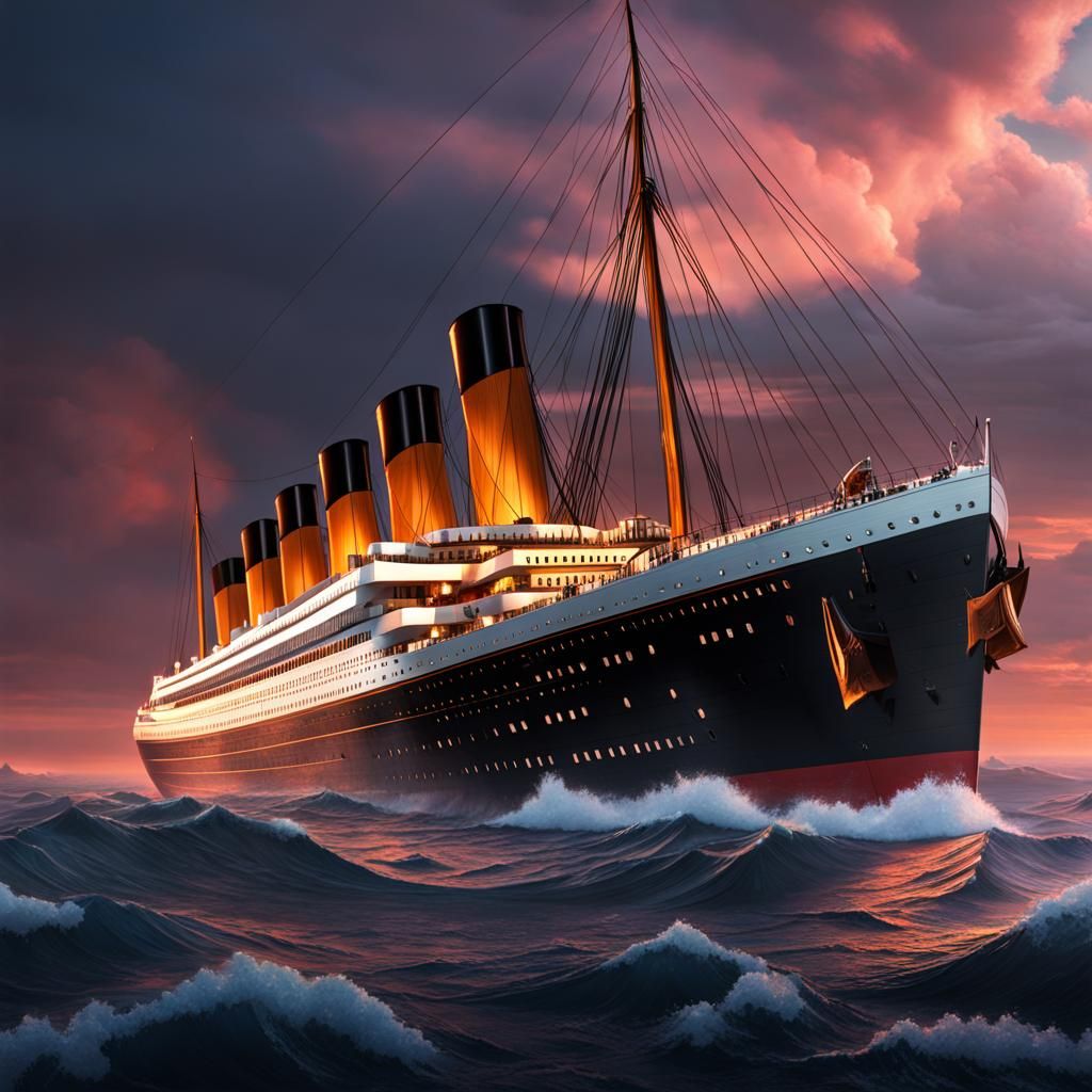 Detailed AI Painting of Rose from Titanic