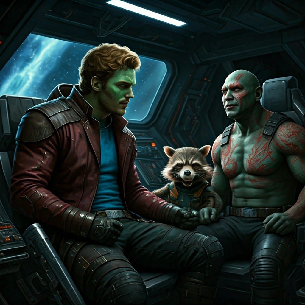 Galactic Guardians in a Hilarious Cockpit Scene, Inspired by...
