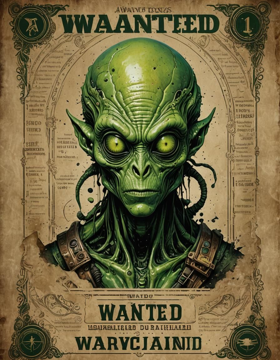 Intergalactic wanted poster