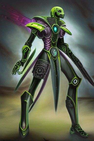 Menacing Necron Warrior from Warhammer 40k