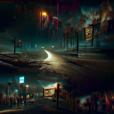 Ominous End of Street Concept Art